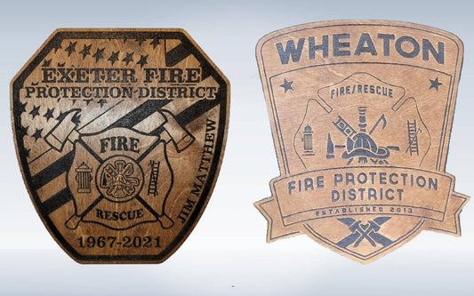 Wood Patch/Badge Plaque - firefighter, police, sheriff, badge plaque, wood plaque