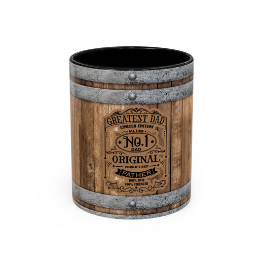 Rustic Dad Coffee Mug - Great Gift for Father's Day, Birthday, Home Office, Kitchen Decor, Personalized Cup