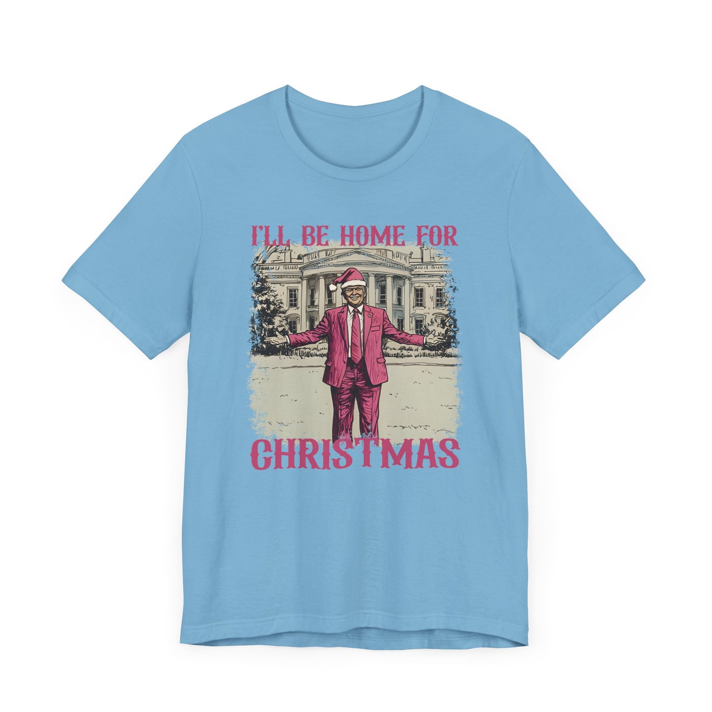 Donald Trump I'll be Home for Christmas Shirt, Political Christmas Tee, USA President Xmas Top, Political Gift, Patriotic Tee
