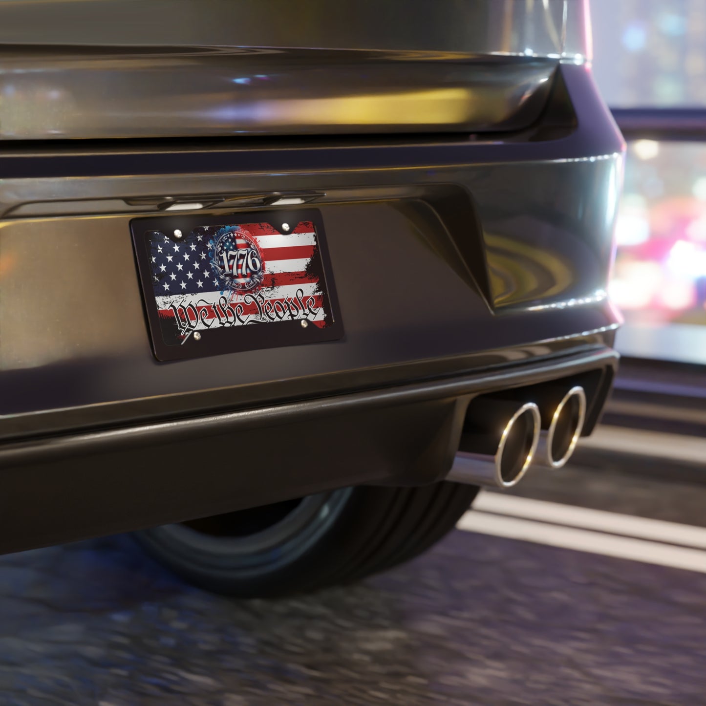 Patriotic Vanity Plate, We the People Car Tag, 1776 License Plate, American Flag Decor, Custom Vehicle Plate, Freedom Gift