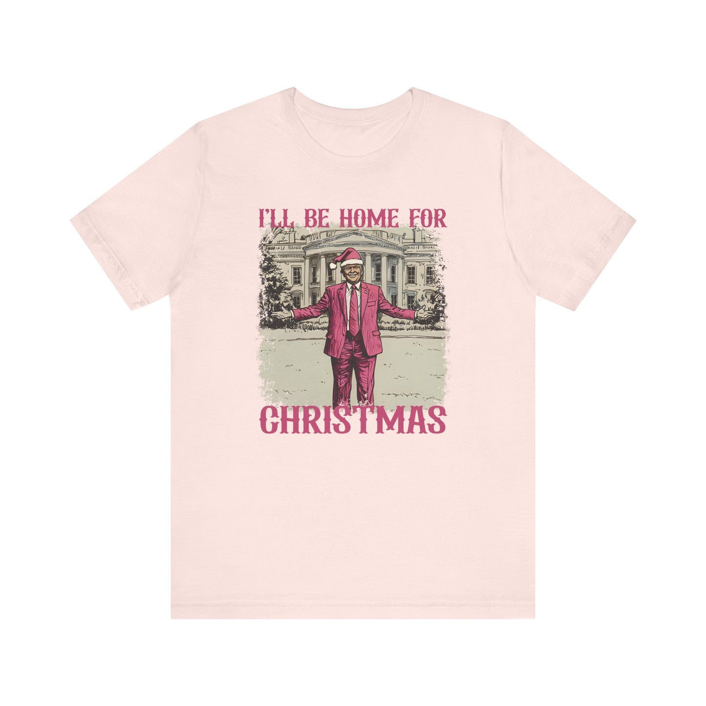 Donald Trump I'll be Home for Christmas Shirt, Political Christmas Tee, USA President Xmas Top, Political Gift, Patriotic Tee