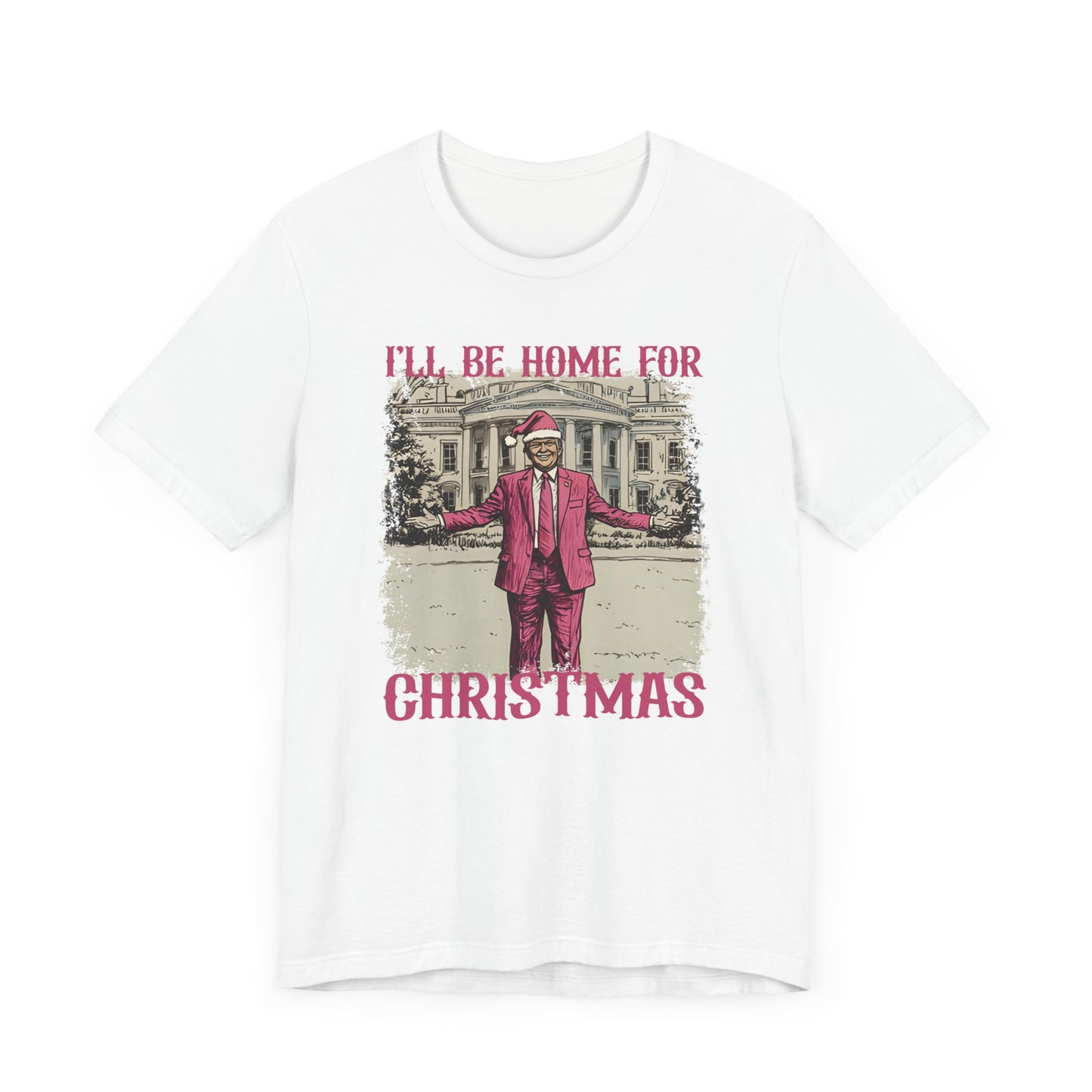 Donald Trump I'll be Home for Christmas Shirt, Political Christmas Tee, USA President Xmas Top, Political Gift, Patriotic Tee