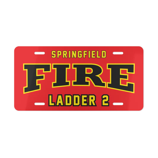 Fire Department Metal License Plate, Personalized Fire Department , Custom Apparatus Number, Red Gray White, Firefighter Gift,