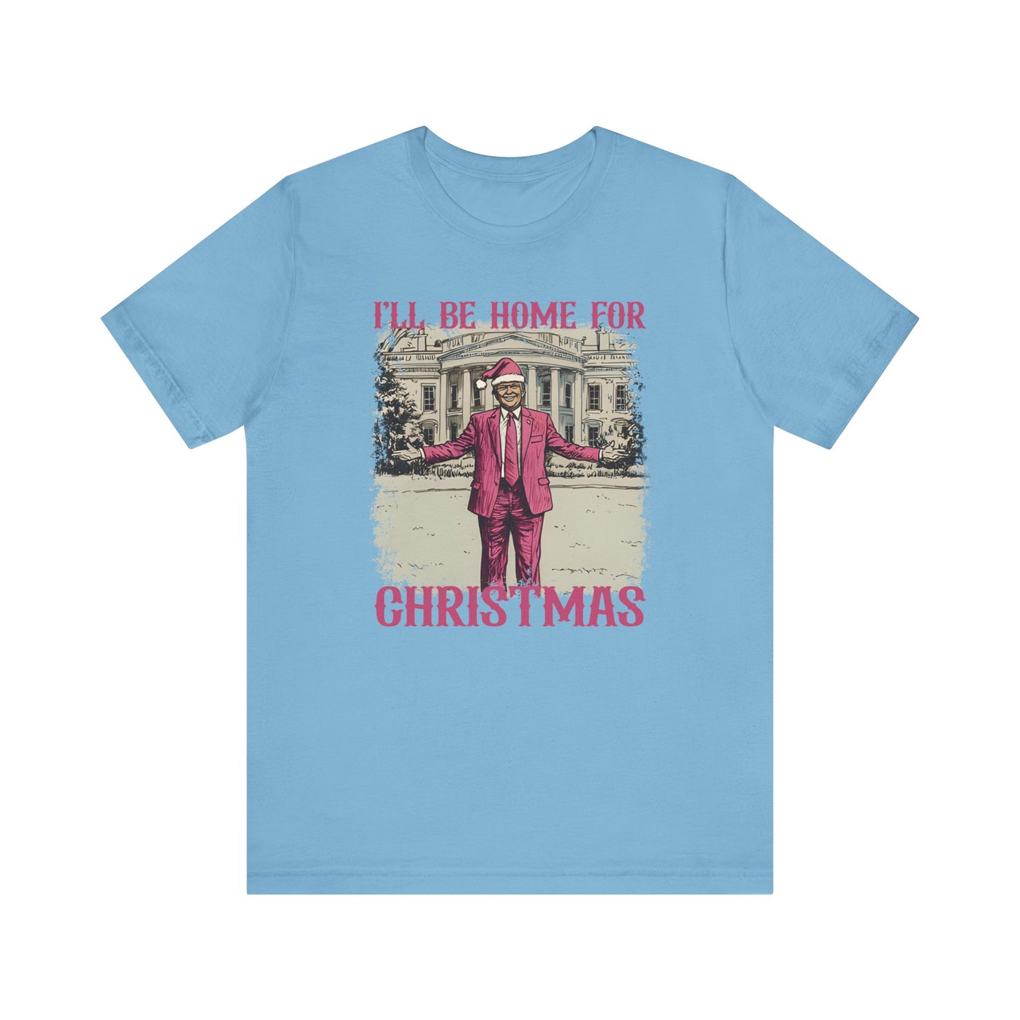 Donald Trump I'll be Home for Christmas Shirt, Political Christmas Tee, USA President Xmas Top, Political Gift, Patriotic Tee