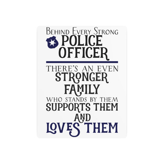 Police Officer Family Metal Art Sign, Stronger Together Decor, Thin Blue Line Home Art, Law Enforcement Gift, Support Badge Family