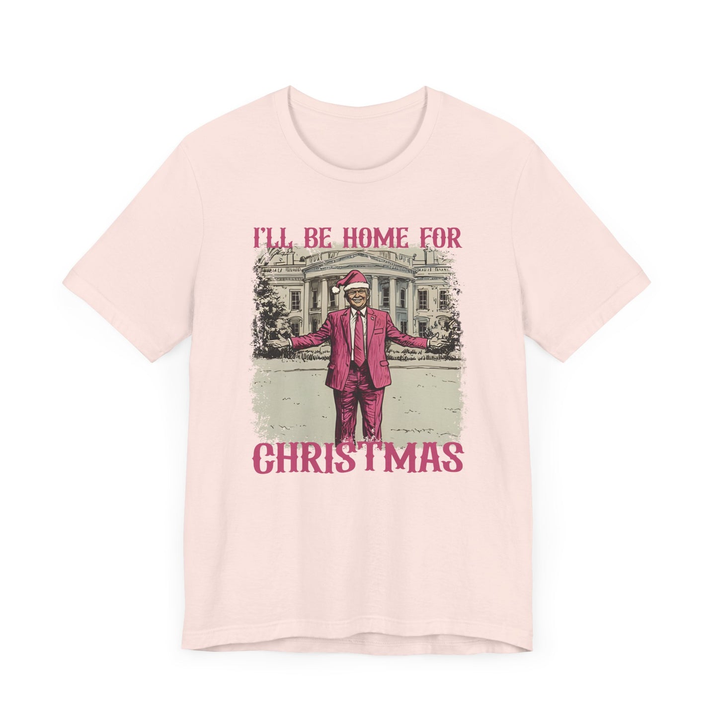 Donald Trump I'll be Home for Christmas Shirt, Political Christmas Tee, USA President Xmas Top, Political Gift, Patriotic Tee