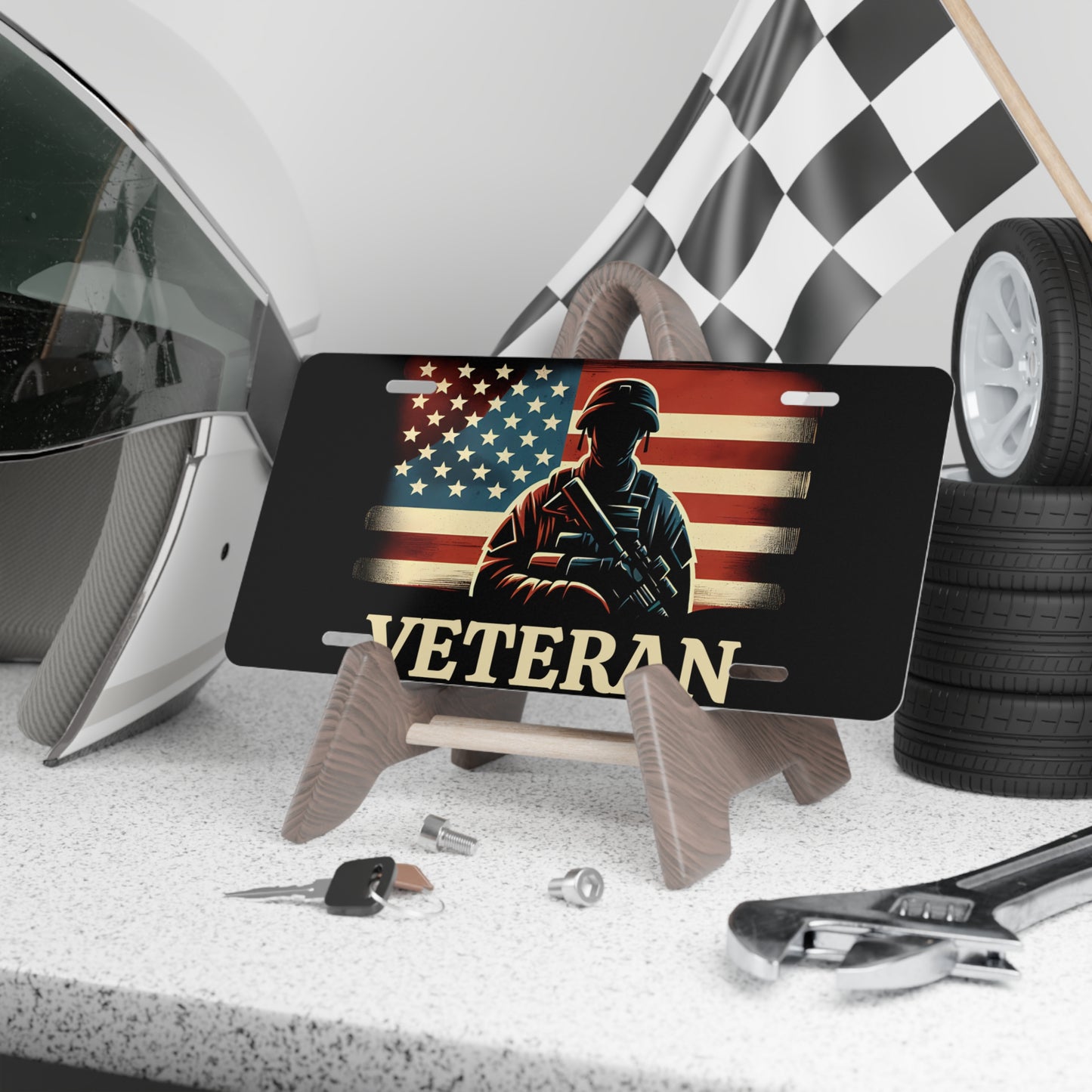 Veteran Tribute License Plate | Personalized Car Accessories, Military Decor, Gift for Veterans, Patriotic Home Decor, Auto Enthusiasts