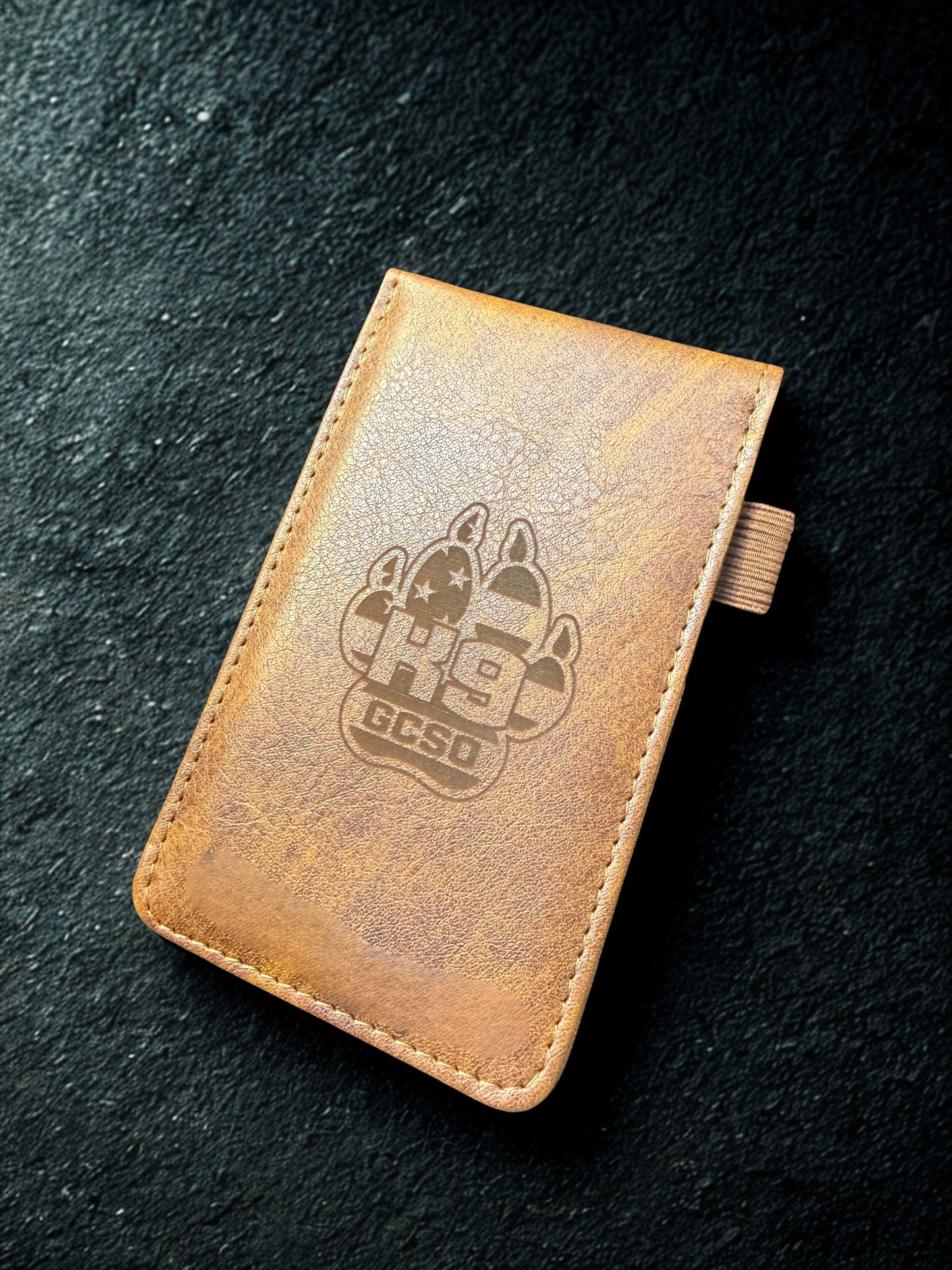 Custom Engraved Police Pocket Notebook Cover | Personalized Law Enforcement Notepad Holder | Badge, Patch, Logo & Name Engraving