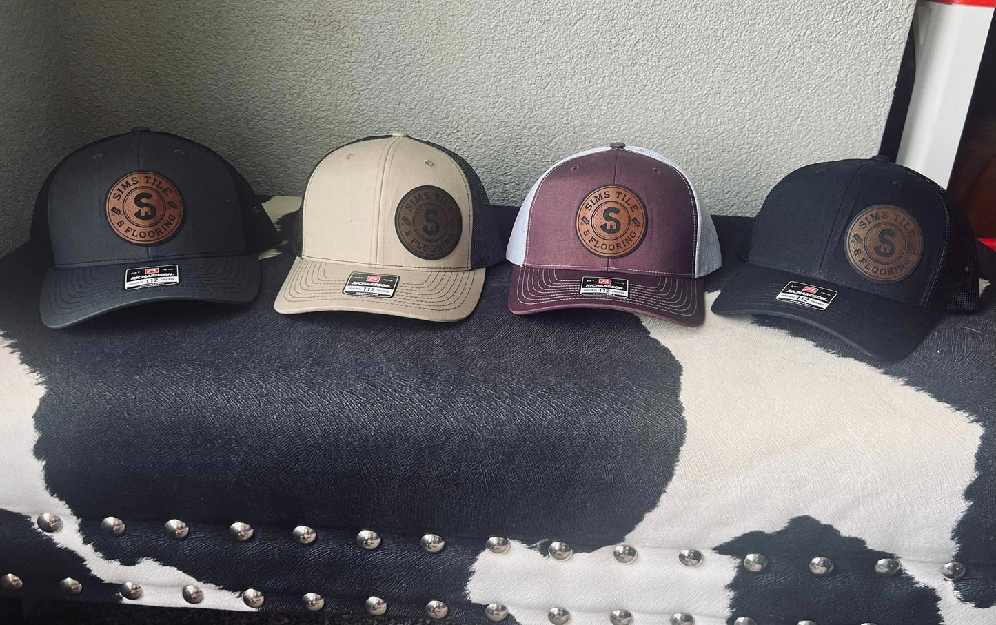 Custom Leather Patch Richardson 112 Hat - custom hat, business advertising, patch hat