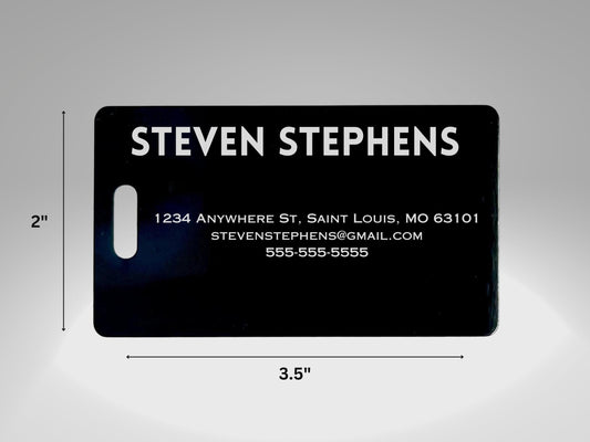 Personalized Metal Luggage Tag - luggage, backpack tag, aluminum tag, - custom engraved luggage tag, travel tag