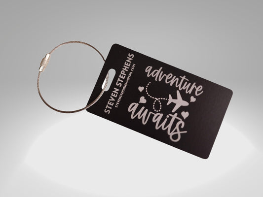 Personalized Metal Luggage Tag - luggage, backpack tag, aluminum tag, - custom engraved luggage tag, travel tag
