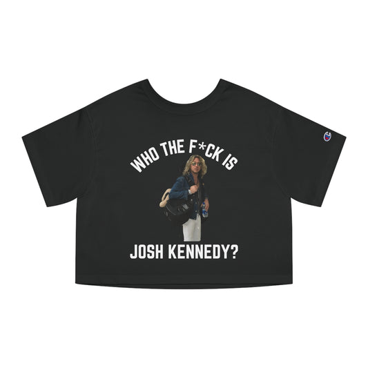 Who is Josh Kennedy Crop Top Tee, Humorous Graphic T-Shirt, Women's Vintage Style Shirt, Hilarious Retro Clothing, Comical Sporty Top