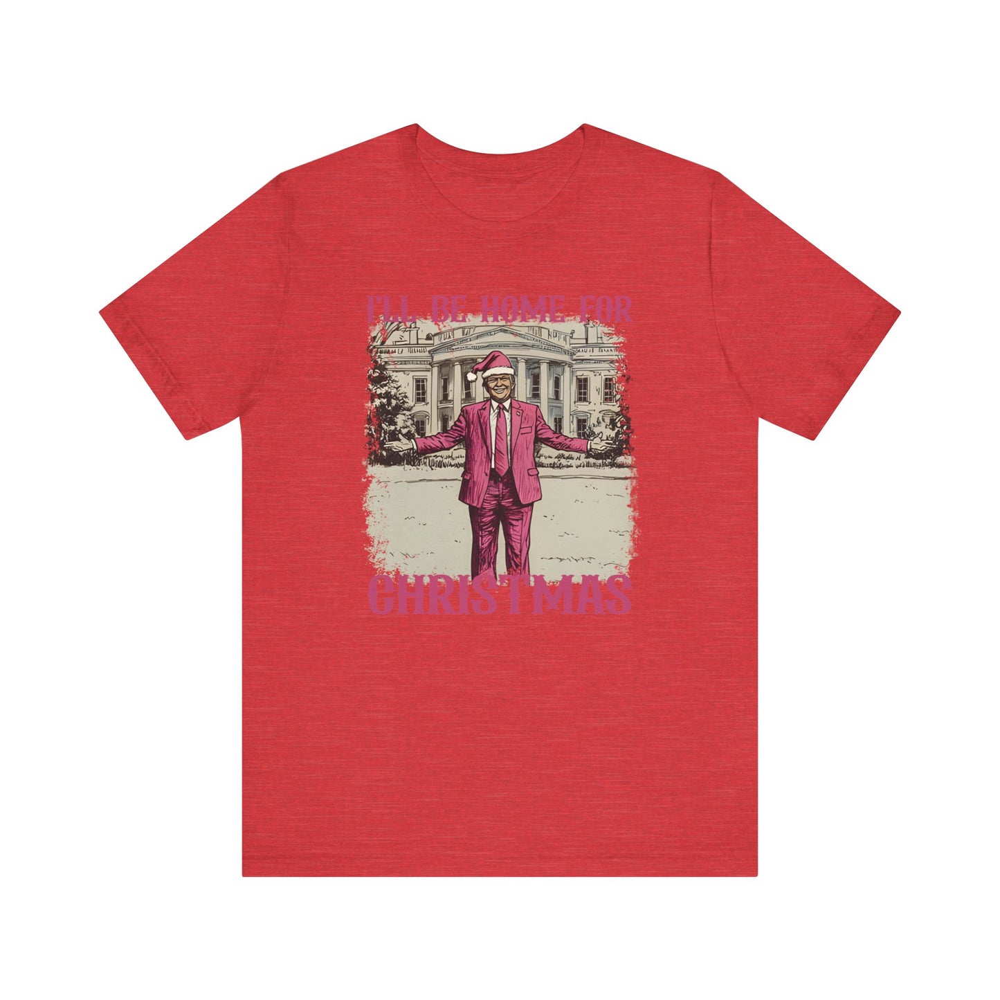 Donald Trump I'll be Home for Christmas Shirt, Political Christmas Tee, USA President Xmas Top, Political Gift, Patriotic Tee