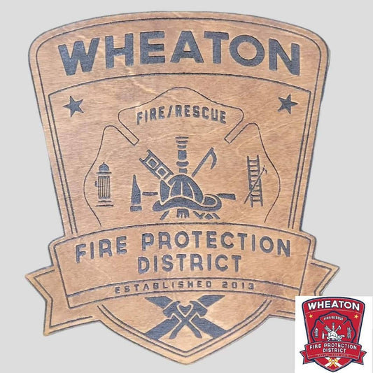Wood Patch/Badge Plaque - firefighter, police, sheriff, badge plaque, wood plaque