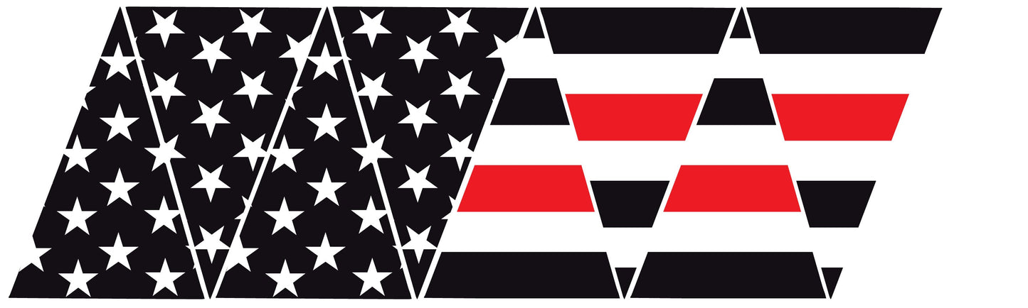 AMERICAN FLAG THIN RED LINE REFLECTIVE HELMET CREST