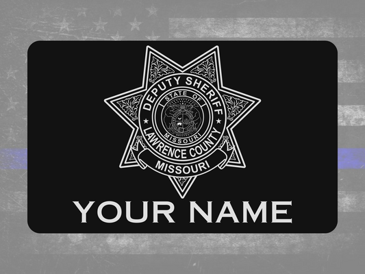 Lawrence County Missouri Metal Miranda Warning Card - law enforcement, metal, laser engraved, police gift, trooper, sheriff
