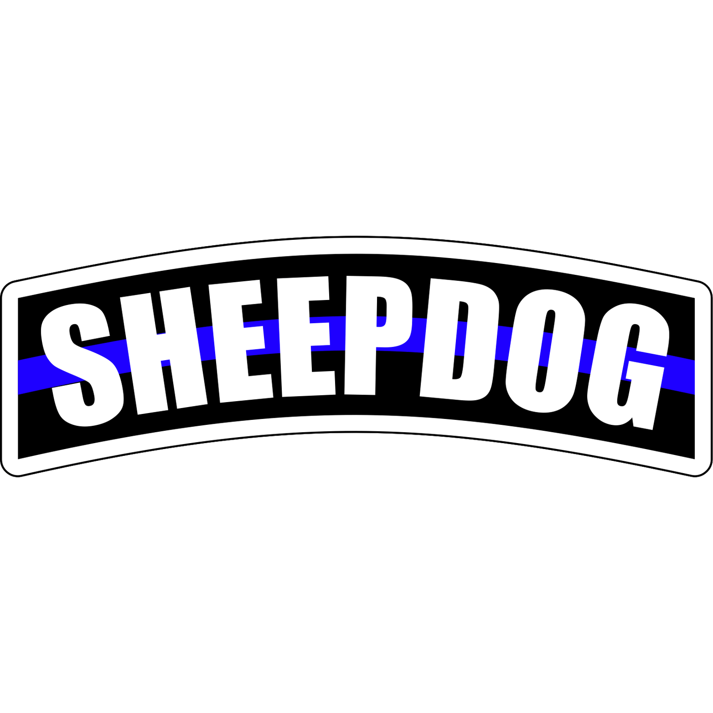 Sheepdog Tab Thin Blue Line - 5x1.5 inch Sticker