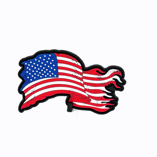 USA Waving Flag 4-Inch PVC Patch - Vibrant Patriotism for Those who still love THE USA