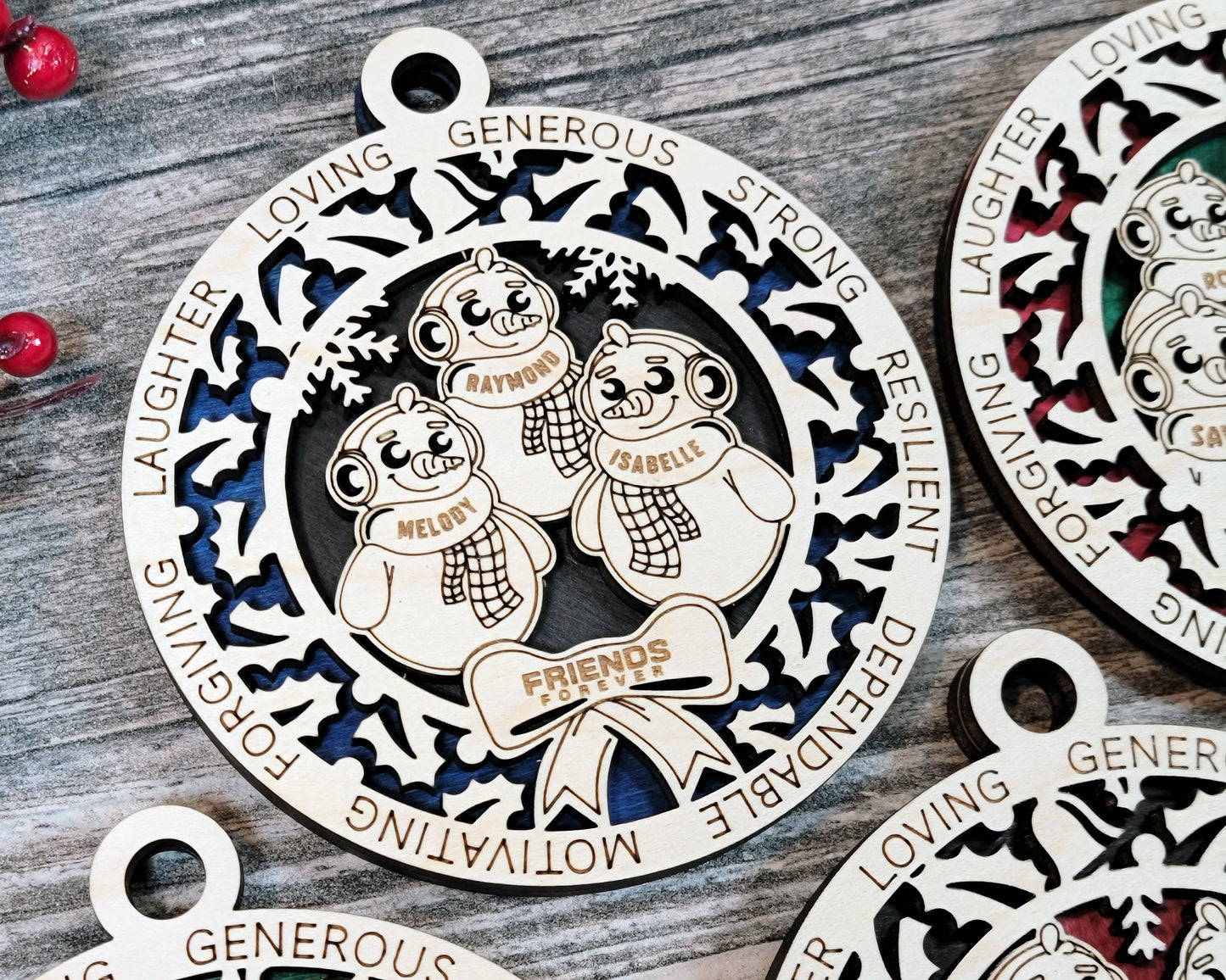Custom Snow People Family Ornaments - Christmas ornaments, family Christmas, family ornaments