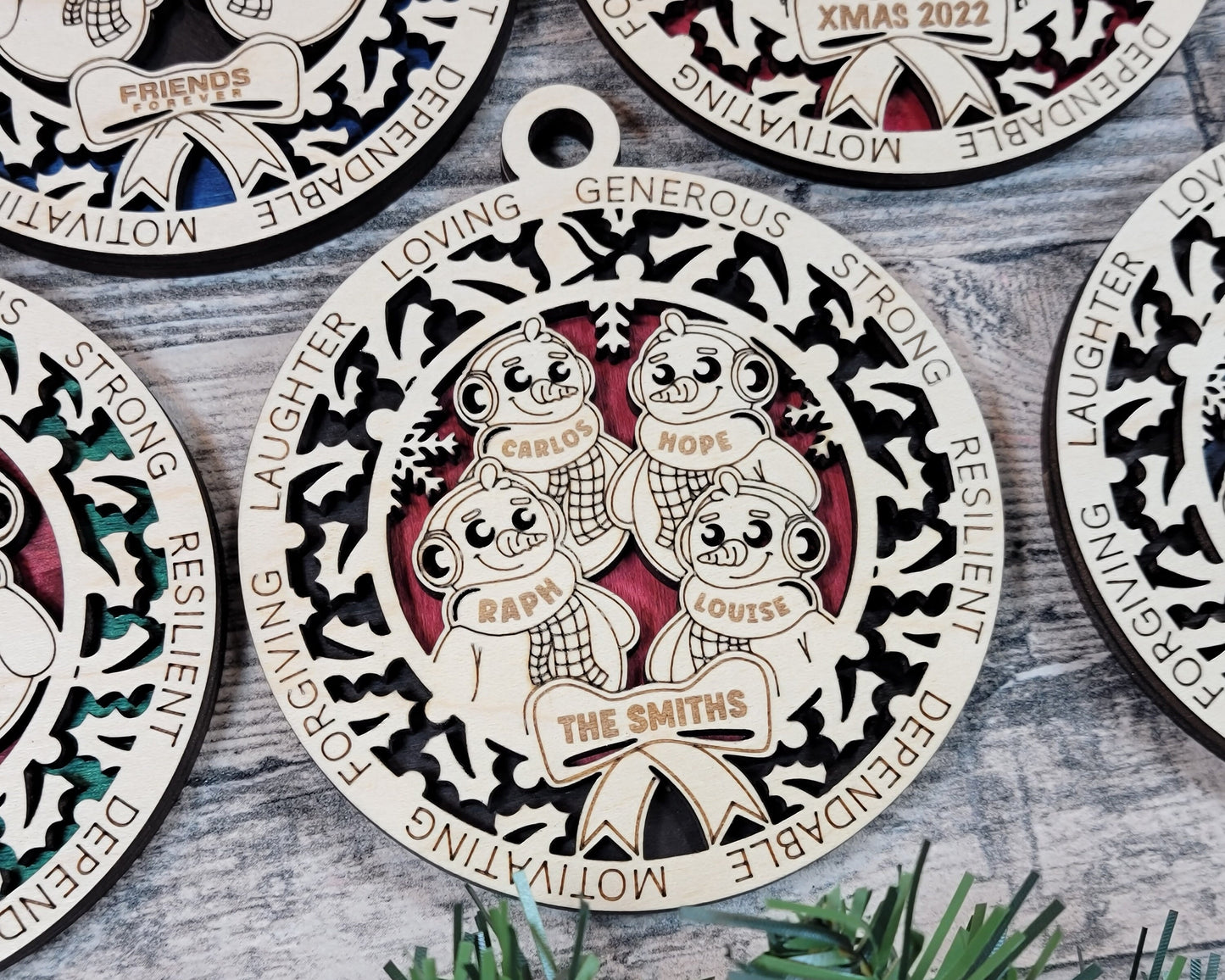 Custom Snow People Family Ornaments - Christmas ornaments, family Christmas, family ornaments
