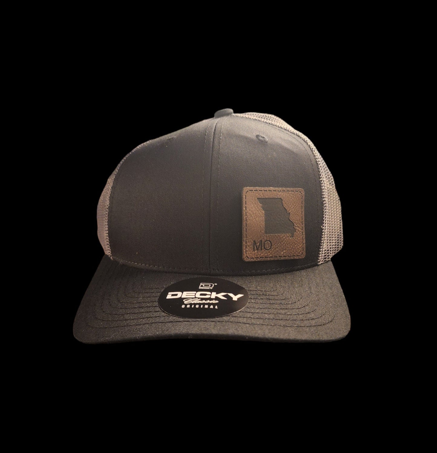 State Leather Patch Hat - state, leather hat, patch hat, missouri,