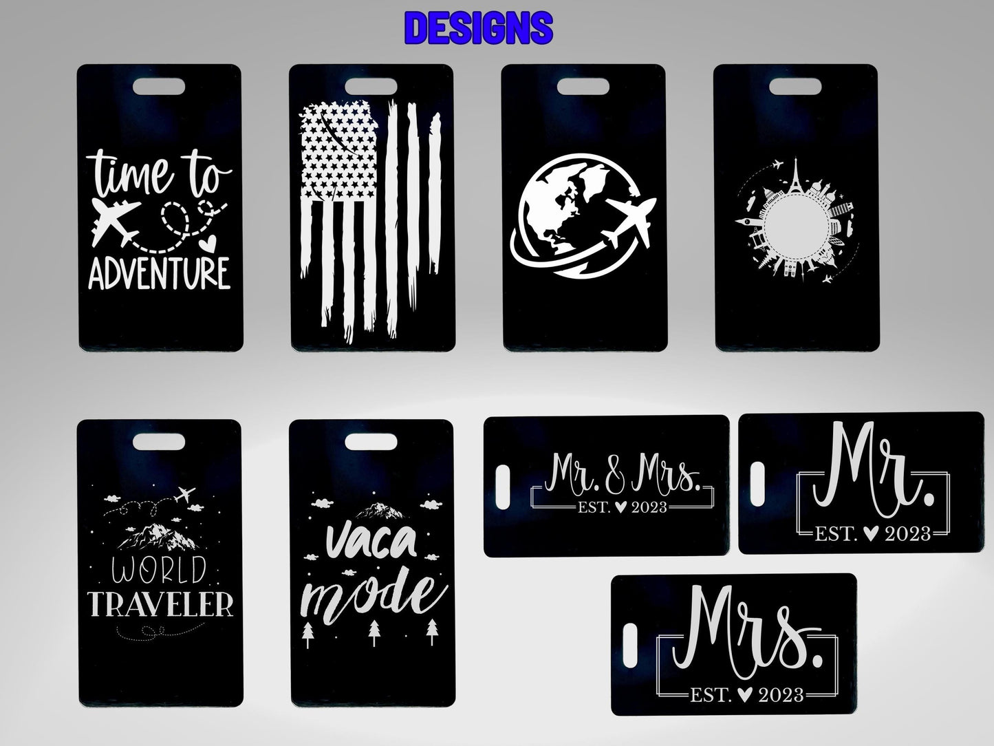 Personalized Metal Luggage Tag - luggage, backpack tag, aluminum tag, - custom engraved luggage tag, travel tag