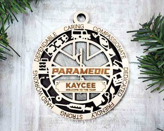 Paramedic Ornament - emt gift, first responder, christmas ornament, custom ornament