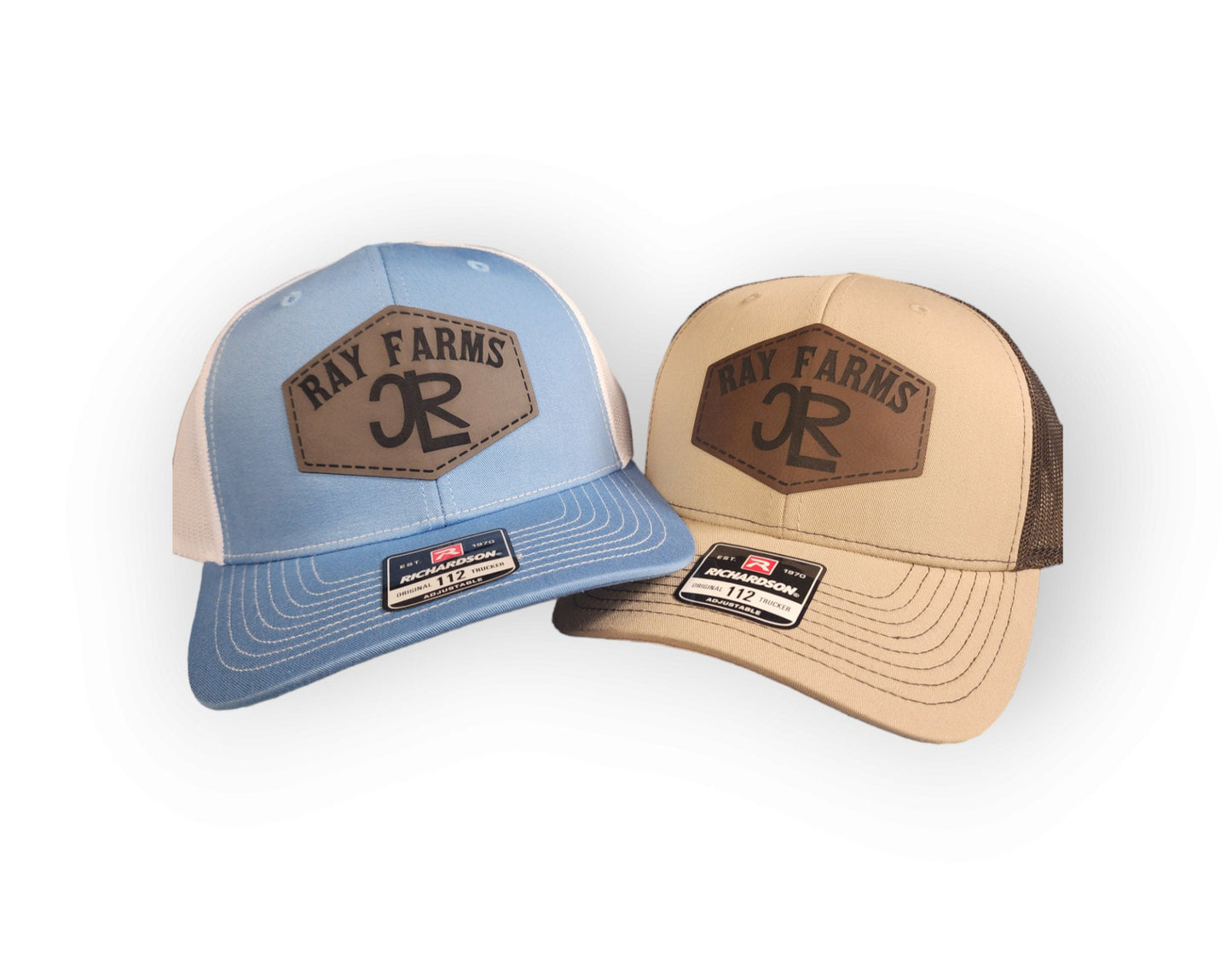 Custom Leather Patch Richardson 112 Hat - custom hat, business advertising, patch hat