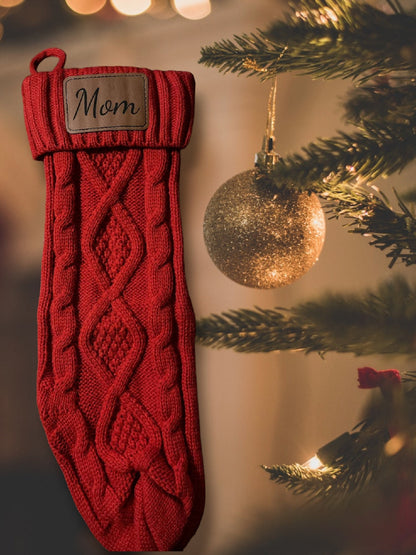 Custom Name Patch Christmas Stocking - christmas stocking, name stocking, custom name, christmas gift