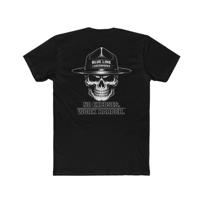Next Level - No Excuses Work Harder tee, Motivational Workout Shirt | Fitness Gym Tee