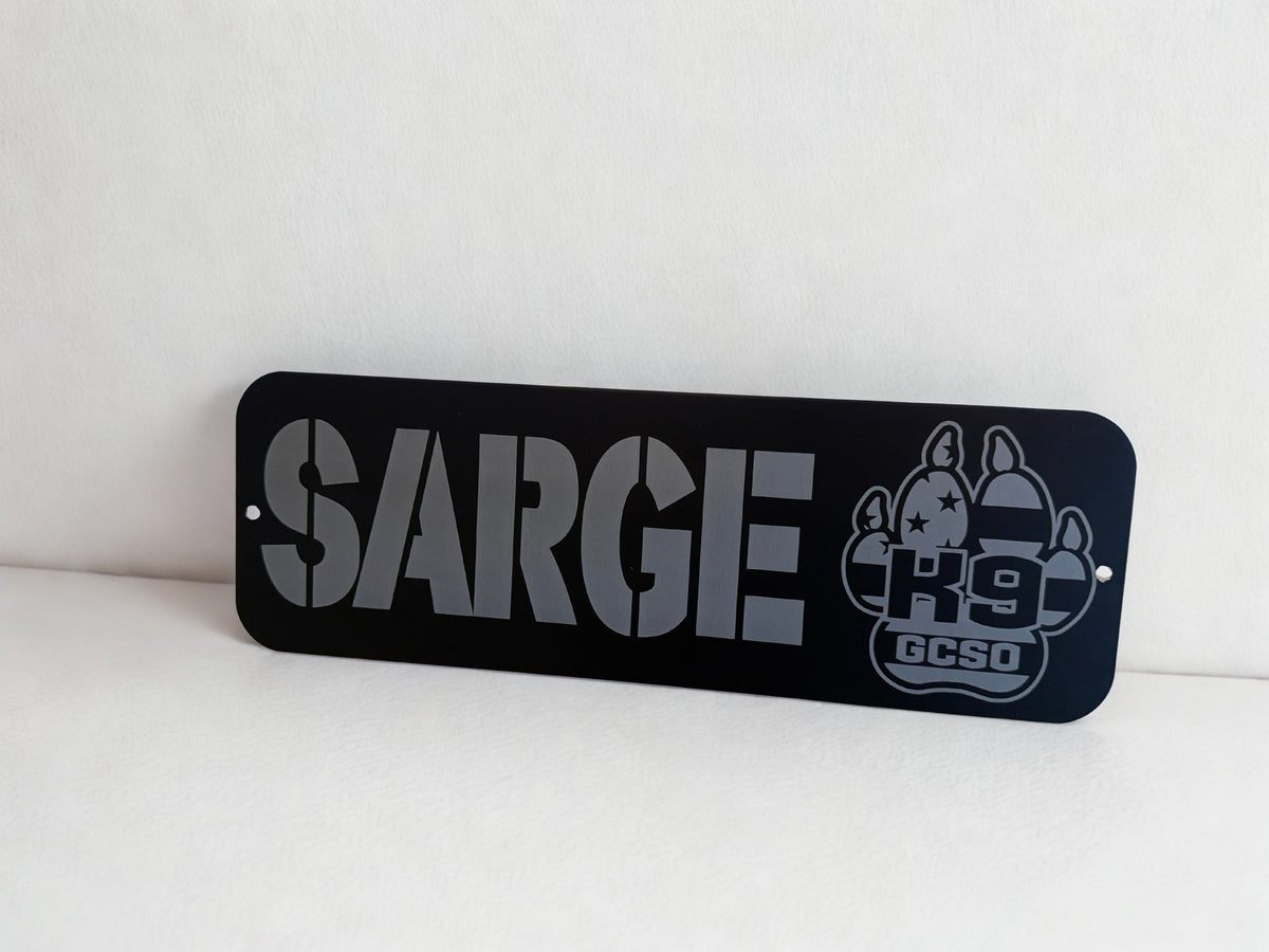 Custom K9 Kennel Sign