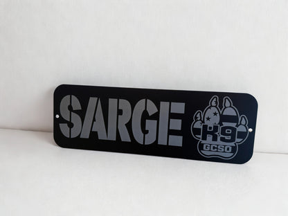 Custom K9 Kennel Sign