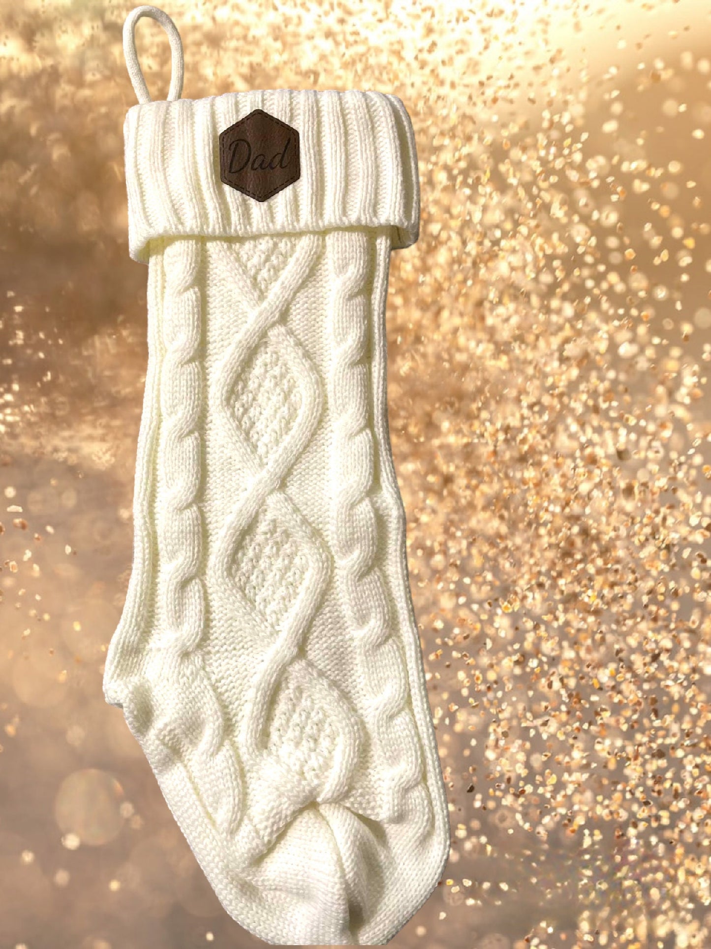 Custom Name Patch Christmas Stocking - christmas stocking, name stocking, custom name, christmas gift