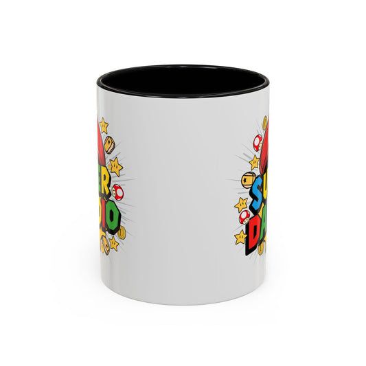 Super Daddio Gaming Coffee Mug, Fun Gift for Gamers, Birthday Mug, Super Mari Inspired, Unique Collector's Item