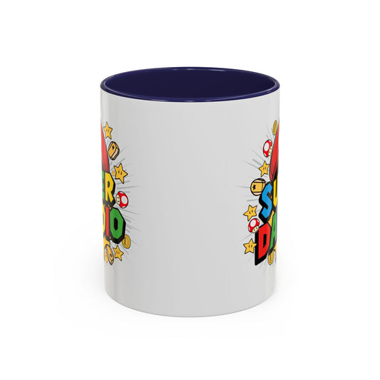 Super Daddio Gaming Coffee Mug, Fun Gift for Gamers, Birthday Mug, Super Mari Inspired, Unique Collector's Item