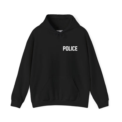 Custom Police/Sheriff Hoodie | Back/Chest Police Badge Text