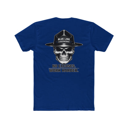 Next Level - No Excuses Work Harder tee, Motivational Workout Shirt | Fitness Gym Tee