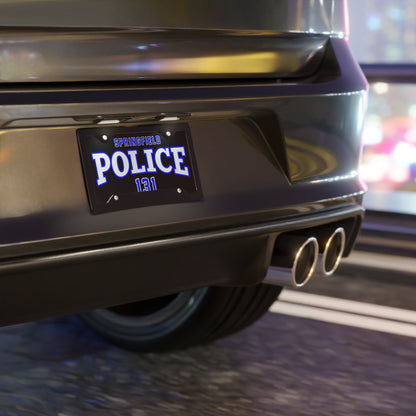 Police Department License Plate, Customizable Law Enforcement Badge Number Plate, Black Blue Green White Grey, Thin Blue Line Decor, Cop