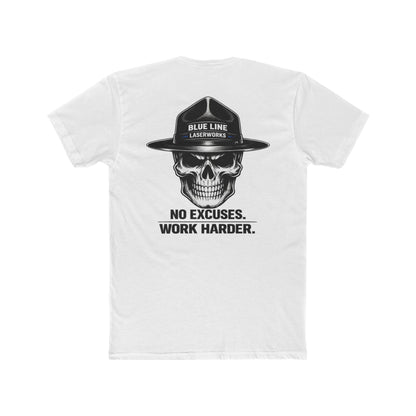 Next Level - No Excuses Work Harder tee, Motivational Workout Shirt | Fitness Gym Tee