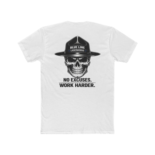 Next Level - No Excuses Work Harder tee, Motivational Workout Shirt | Fitness Gym Tee
