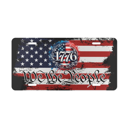 Patriotic Vanity Plate, We the People Car Tag, 1776 License Plate, American Flag Decor, Custom Vehicle Plate, Freedom Gift