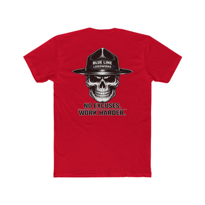 Next Level - No Excuses Work Harder tee, Motivational Workout Shirt | Fitness Gym Tee