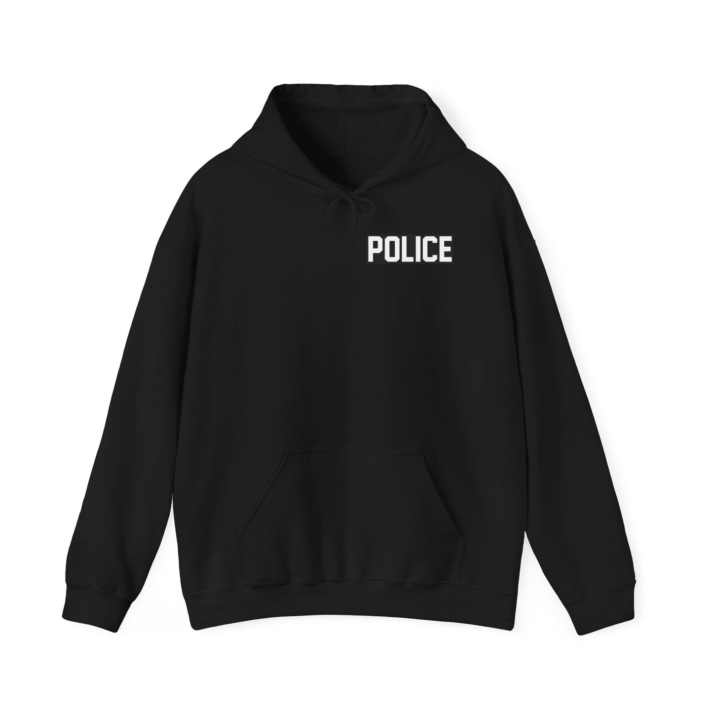 Custom Police/Sheriff Hoodie | Back/Chest Police Badge Text