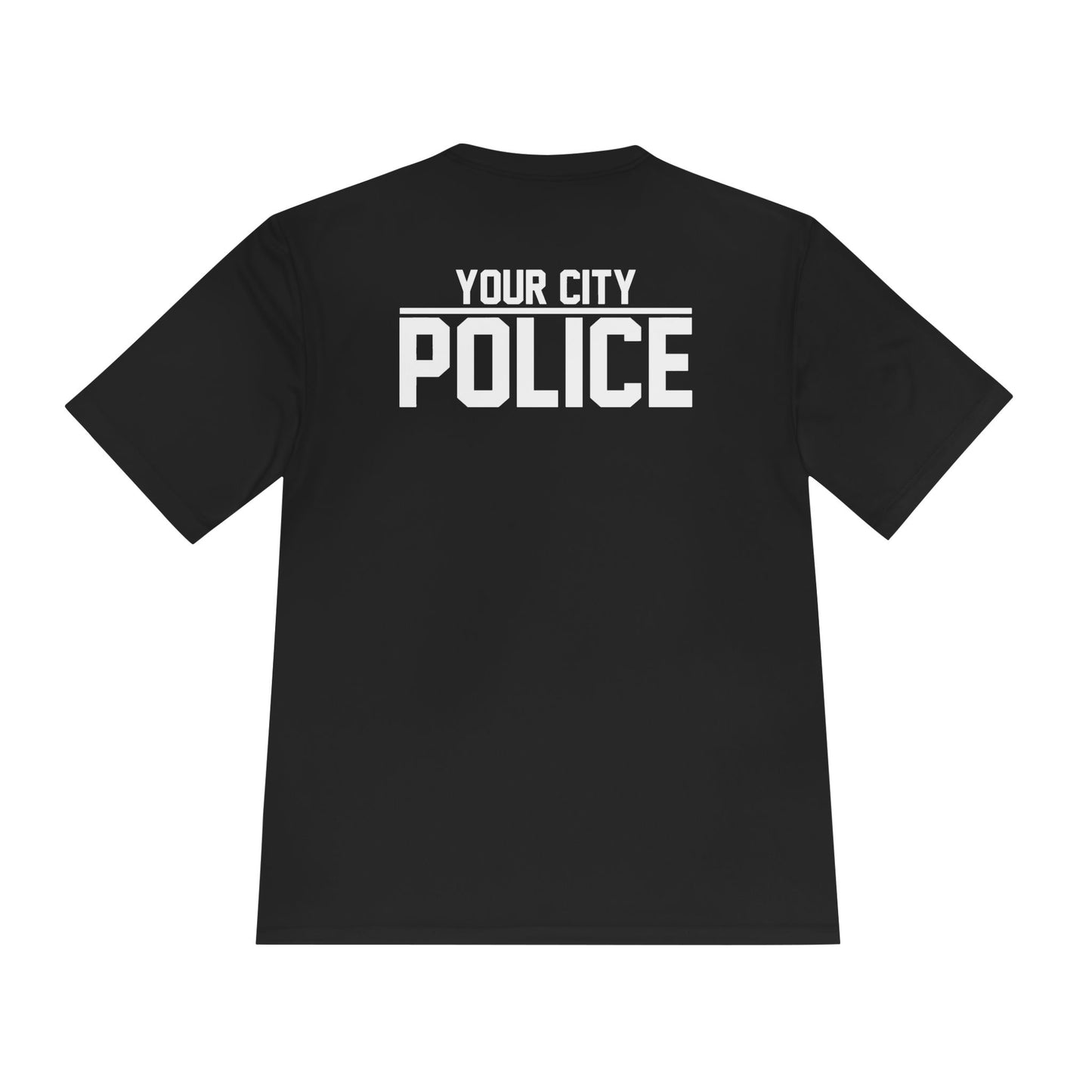 Custom Police/Sheriff Dri Fit Tee | Sheriff T-Shirt, Front Chest and Back Badge Text