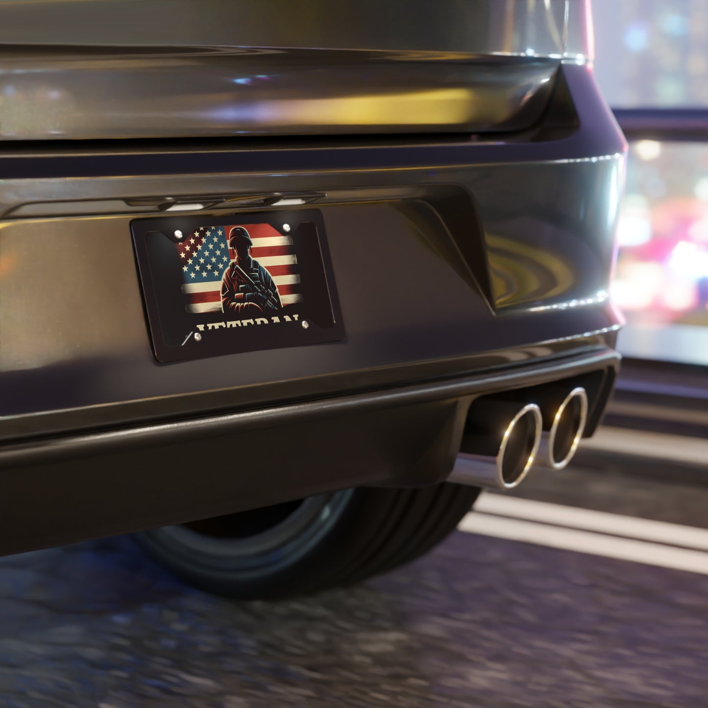 Veteran Tribute License Plate | Personalized Car Accessories, Military Decor, Gift for Veterans, Patriotic Home Decor, Auto Enthusiasts