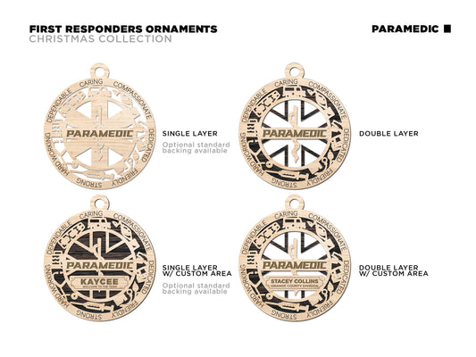 Paramedic Ornament - emt gift, first responder, christmas ornament, custom ornament