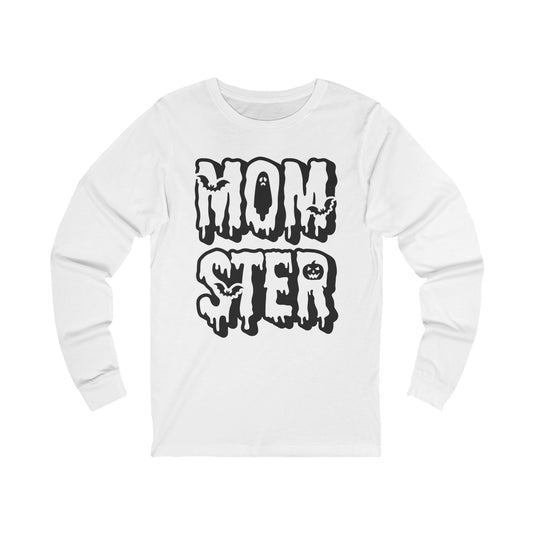 Momster Jersey Long Sleeve Tee - halloween shirt, family shirts, matching shirts, scary