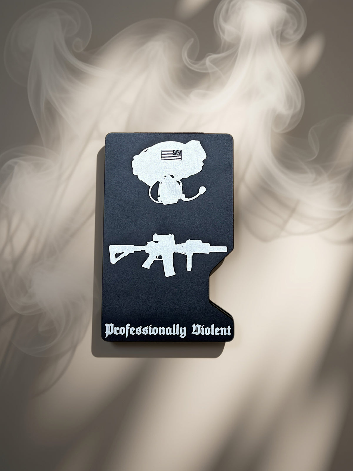 Professionally Violent Custom Engraved RFID Minimalist Wallet,  Tactical Metal Wallet, EDC Gift for Him, Black & Green Options