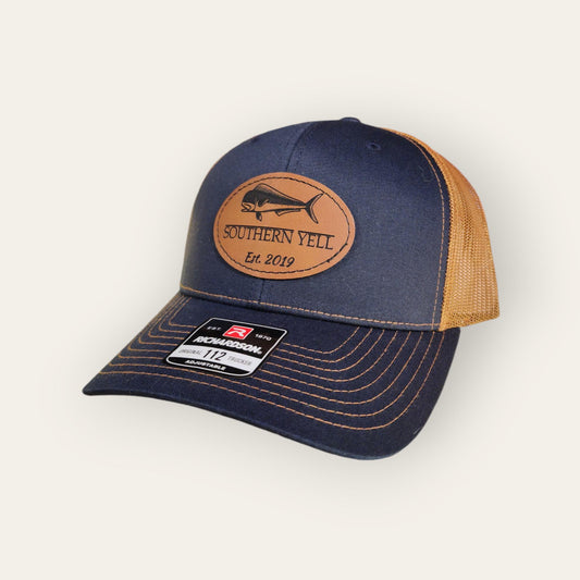 Custom Leather Patch Richardson 112 Hat - custom hat, business advertising, patch hat