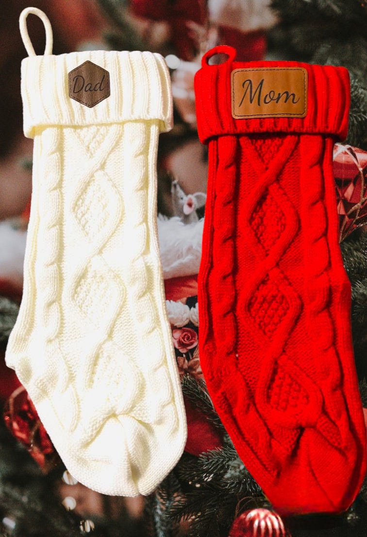 Custom Name Patch Christmas Stocking - christmas stocking, name stocking, custom name, christmas gift